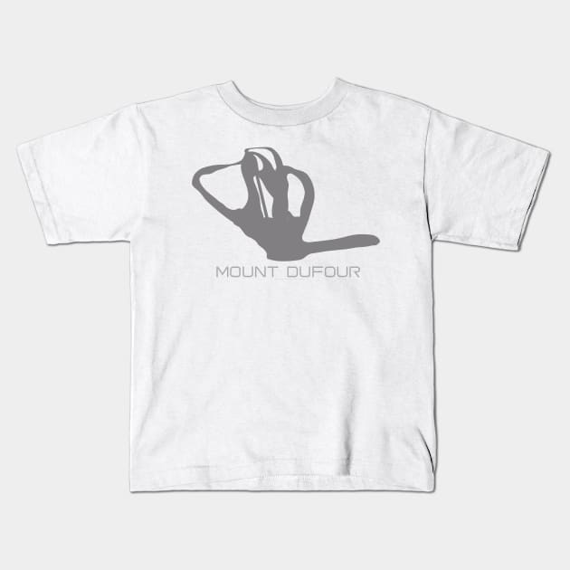 Mount Dufour Resort 3D Kids T-Shirt by Mapsynergy